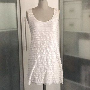 NWT Free People Ivory ruffle slip dress size S